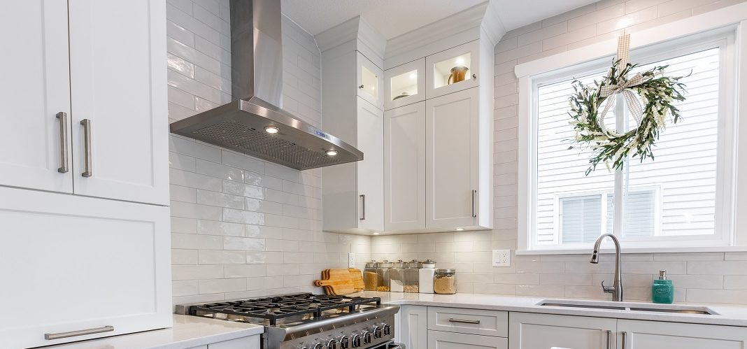 Merit Kitchens Design Langley ML Custom White Kitchen Cabinets