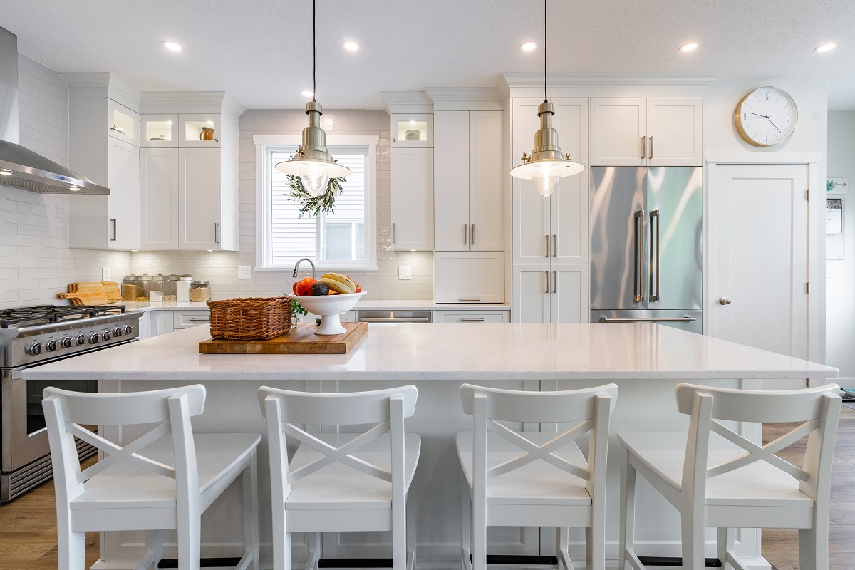 Merit Kitchens Design Langley ML Custom White Kitchen Cabinets