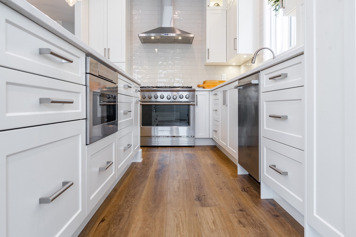 Merit Kitchens Design Langley ML Custom White Kitchen Cabinets