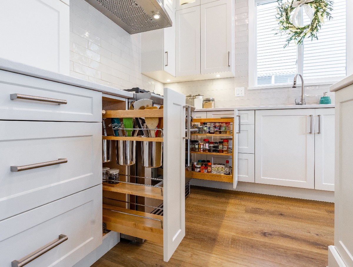 Merit Kitchens Design Langley ML Custom White Kitchen Cabinets